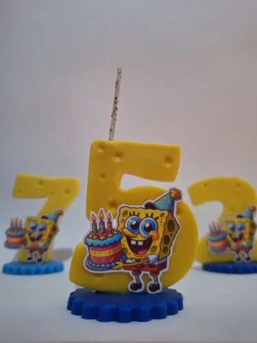 Vela de biscuit bob esponja 