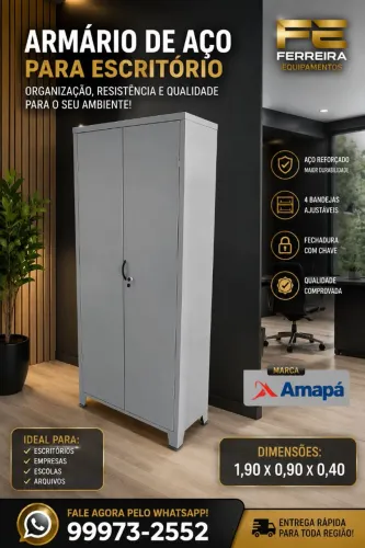 Armário pra escritório marca Amapá com chaves pronta entrega