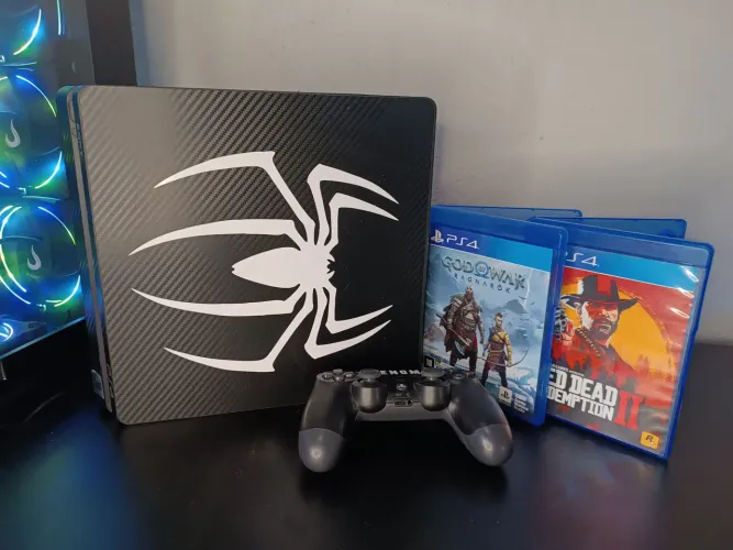 PS4 slim 1tb 2jogos 1 controle funcionando perfeitamente