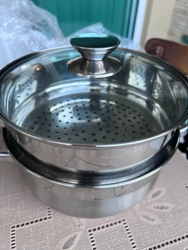 3 panelas de Aço Inox seminovas 