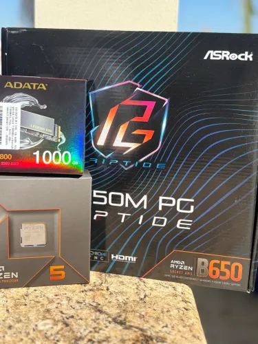Kit upgrade AM5 (ryzen 5 7600x, b650m riptide, nvme adata 1tb)