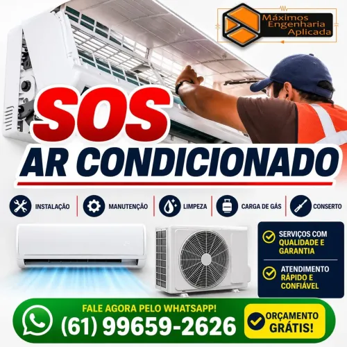 Ar Condicionado Instalação Manutenção Limpeza Recarga de Gás DF Orçamento Grátis