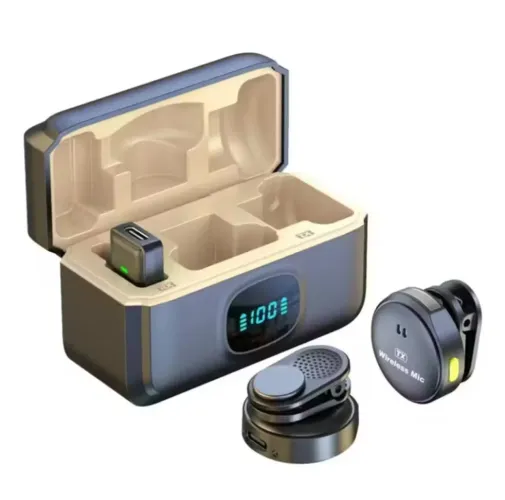 Microfone de lapela sem fio para iPhone/ Android