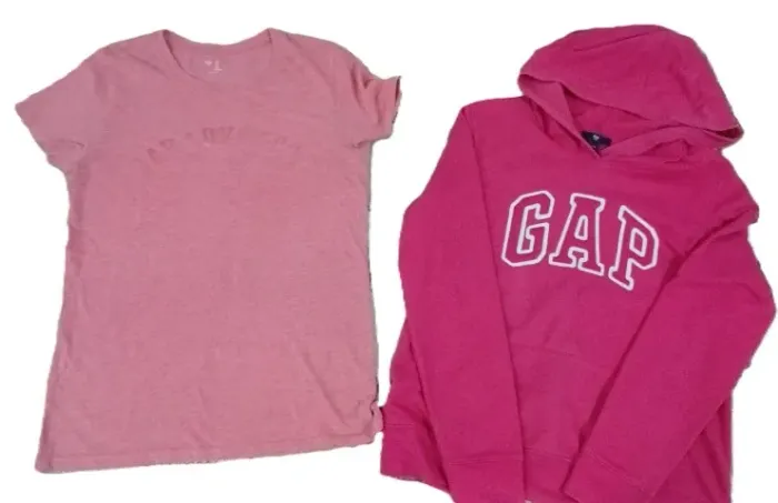 Kit Lote Gap Original Feminino - Moletom Pink + Camiseta Rosa - Veste M