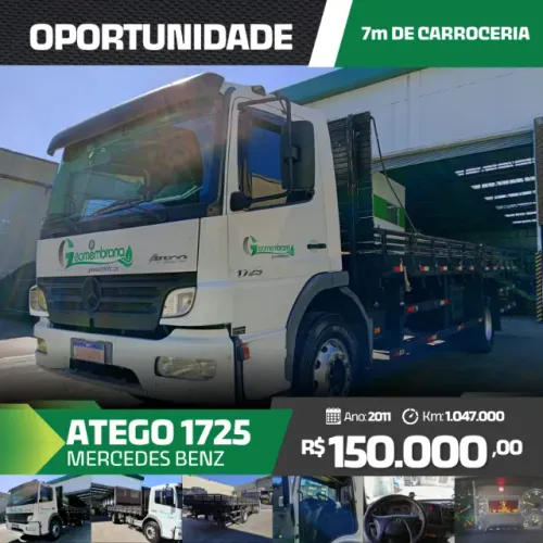 Mercedes-Benz Atego 1725 7m Carroceria Diesel Manual 2011