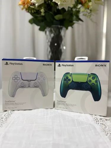 Controle PS5 Branco e Verde Novo Lacrado