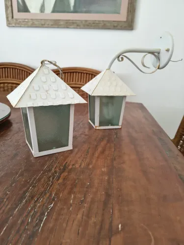 Luminárias Vintage para áreas externas! 4 unidades de parede e 1 unidade pendente