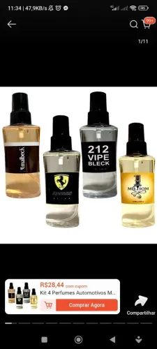 Perfumes para carros 15 reais 