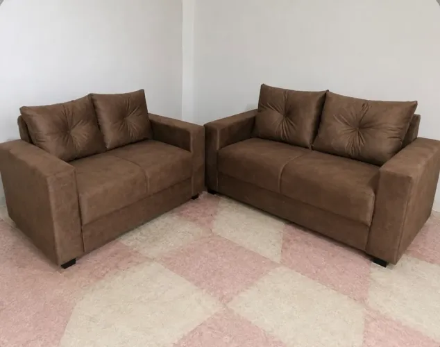 Conjunto sofá 2 e 3 lugares 