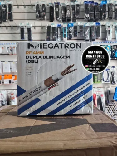 Cabo Coaxial 4mm Bipolar Dupla Blindagem 85% 100m