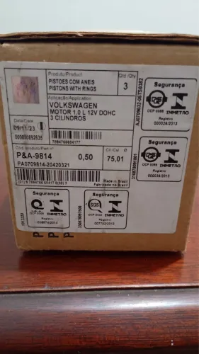 Kit Pistão C/ Anel 0,50 Up Fox Polo Mpi Gol 1.0 12v 3c Mahle