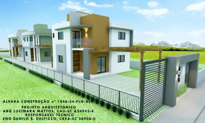 Casa Nova em Condomínio no Saco Grande próximo ao no Giassi da SC401