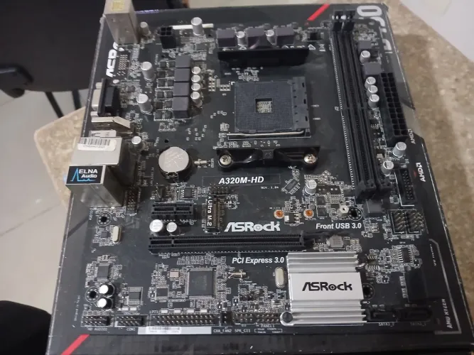 PLACA MÃE AMD SOCKET AM4, ASROCK A320M-HD