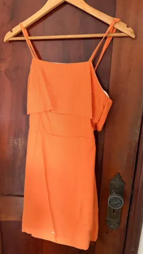 Vestido Laranja- TAM 16 anos