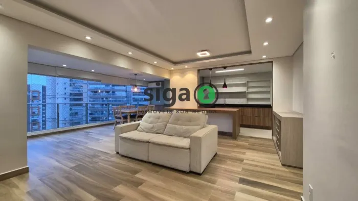 APARTAMENTO PARA LOCAÇÃO NO BROOKLIN 130m² 3 DORMITO E 2 VAGAS A 800 METROS DO SHOPPING MO