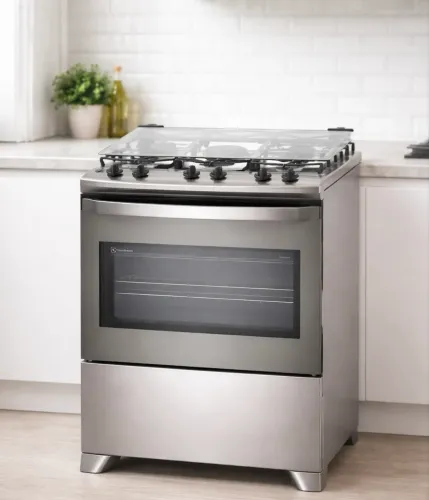 NOVO Fogão 5 Bocas Electrolux Inox Cinza Efficient FESIG