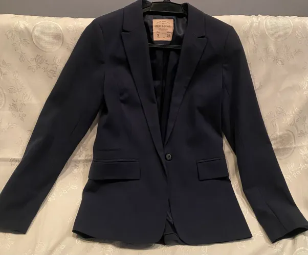 Blazer azul marinho veste P 