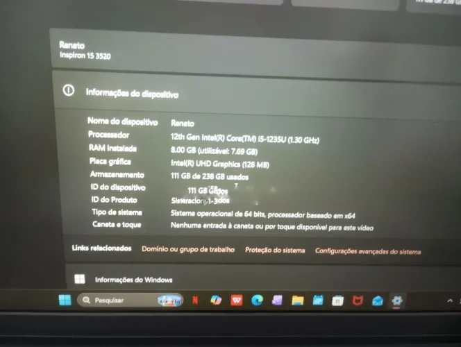Notebook Inspiron 15 3520