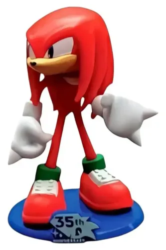 Boneco Lacrado Knucles Da coleção Sonic 35 Anos bobs
