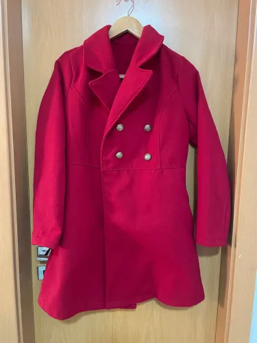 Casaco vermelho em lã batida TAM P