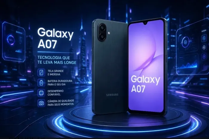 Celular Samsung Galaxy A07 128gb, 4gb, Câmera 50mp, Tela 6.7