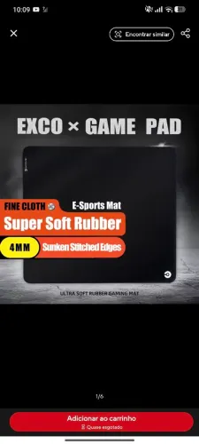 Mousepad gamer exco e-sport 450x400x4