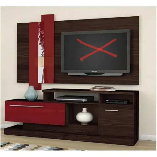 Painel de parede com espelho e Rack de chão c rodas seminovos