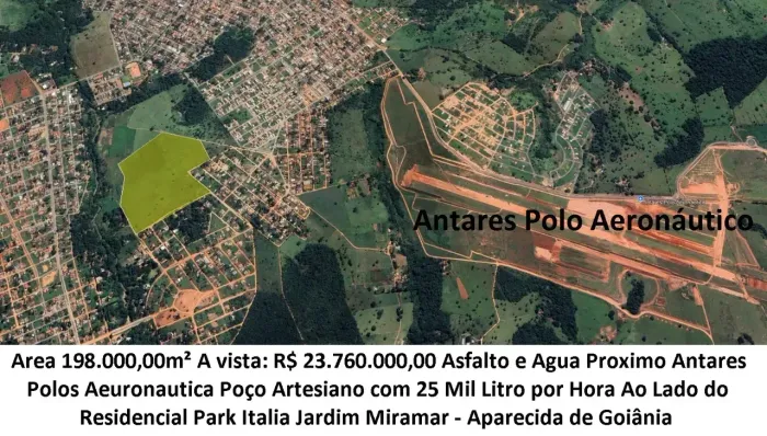 Leia a descrição: Area 198.000,00m² (Proximo Antares Polos Aeuronautica) Jardim Miramar