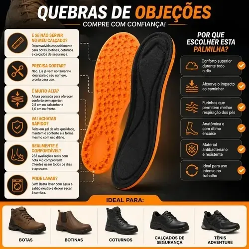 Palmilha de gel 