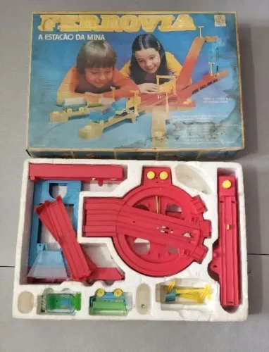 brinquedo ferrovia estação da mina estrela anos 80 incompleto