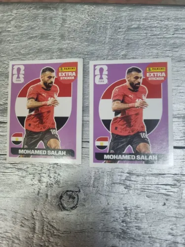 Duas figurinhas zeradass bordô Mohamed Salah