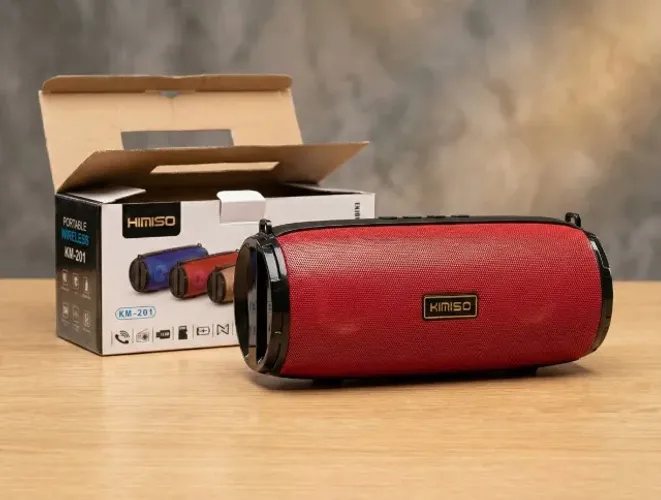 Caixa de Som Portátil Kimiso KM-201 Vermelha - Nova na Caixa! ?
