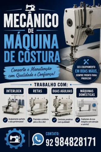 MECÂNICO DE MÁQUINA DE COSTURA