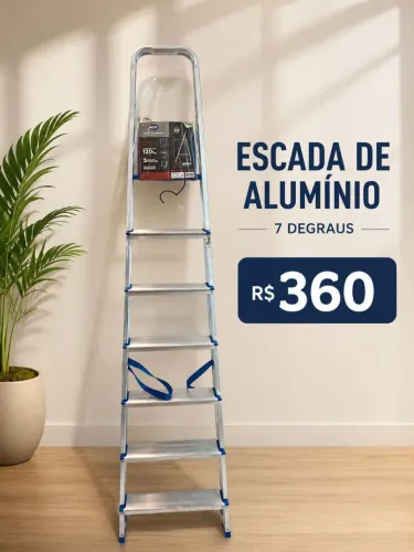 Escada alumínio 7 degraus