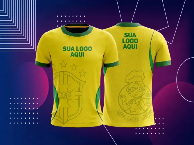 Camisa Seleção Brasileira com a logo da sua empresa