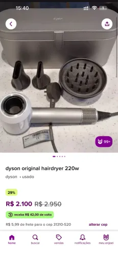 Dyson secador original 220