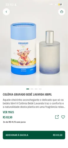 Colônia Bebê Lavanda Granado