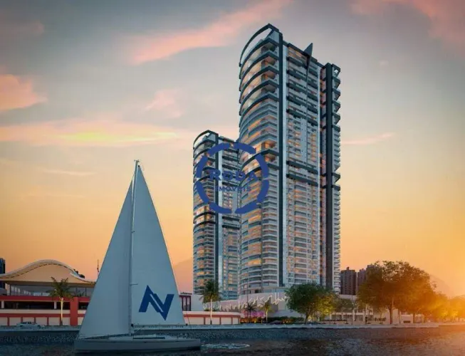 Lançamento de alto padrão à venda em construção, 3 suítes, Ponta da Praia - Santos/SP