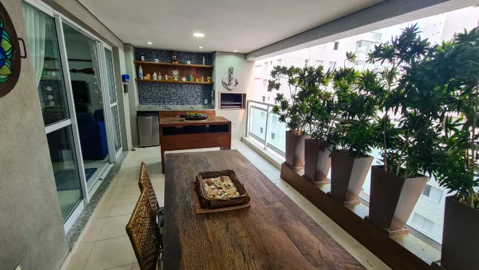 Terramares Astúrias Guarujá, apartamento com terraço gourmet