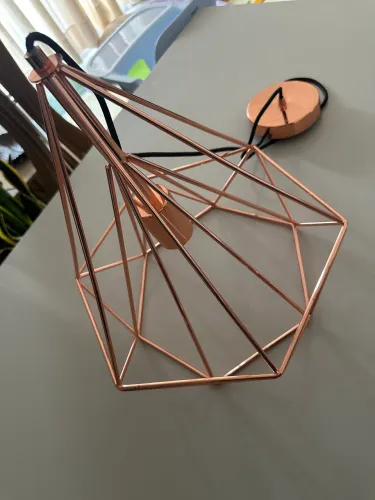 Lustre Pendente Aramado Cobre/Rose Gold - Moderno e Elegante