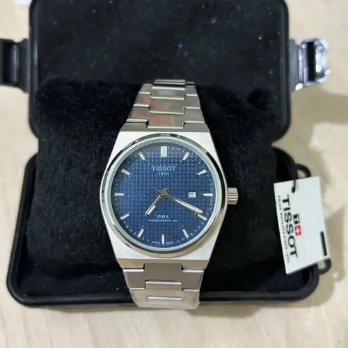 Tissot PRX 40mm Automático - Mostrador Waffle Azul
