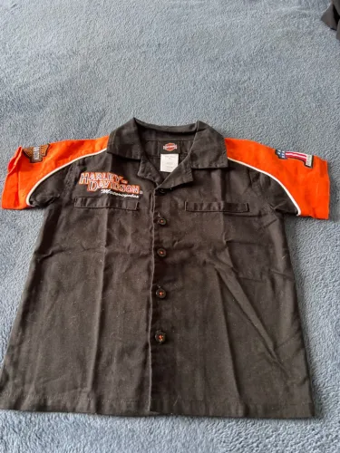 Camisa/ vamiseta e chinelo dá Harley Davidson infantil masculina