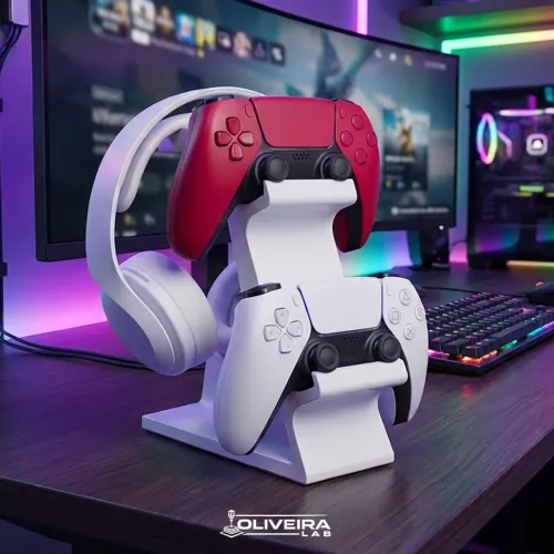 Suporte Premium para Joystick + Headset