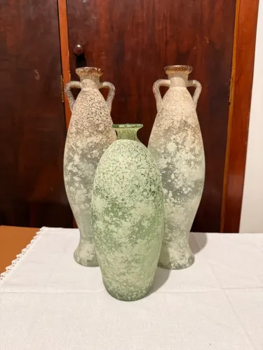 Conjunto de Vasos Rústicos (3 peças)