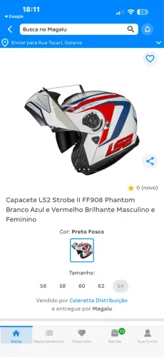 Capacete LS2 modelo F908