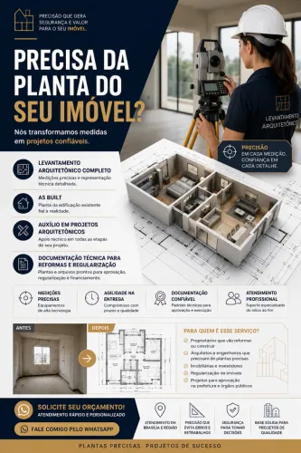 As Built | Planta de Imóvel | Levantamento Arquitetônico 