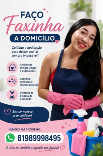 Serviço de limpeza em a domicílio 