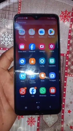 Celular Samsung a50 funcionando normal com película e capa 