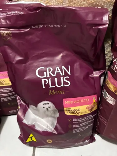 Ração gran plus mini frango e arroz 3kg