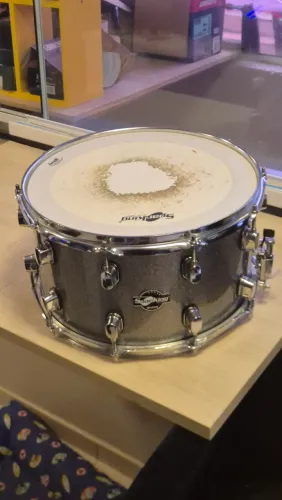 Caixa De Bateria Spanking 14x8 Silver Sparkle + Bag Extra Luxo
